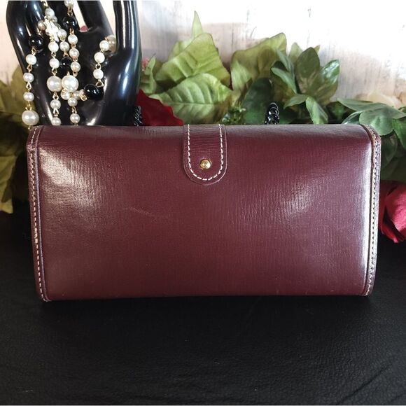 Louis Vuitton Sepia Utah Sarah Maroon Long Wallet With Dustbag AUTHENTIC - Picture 4 of 11